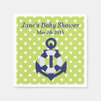 Nautical Themed Boy Baby Shower Napkins
