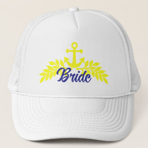 Nautical themed brides bachelorette party trucker hat