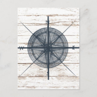 nautical themed compass postcard