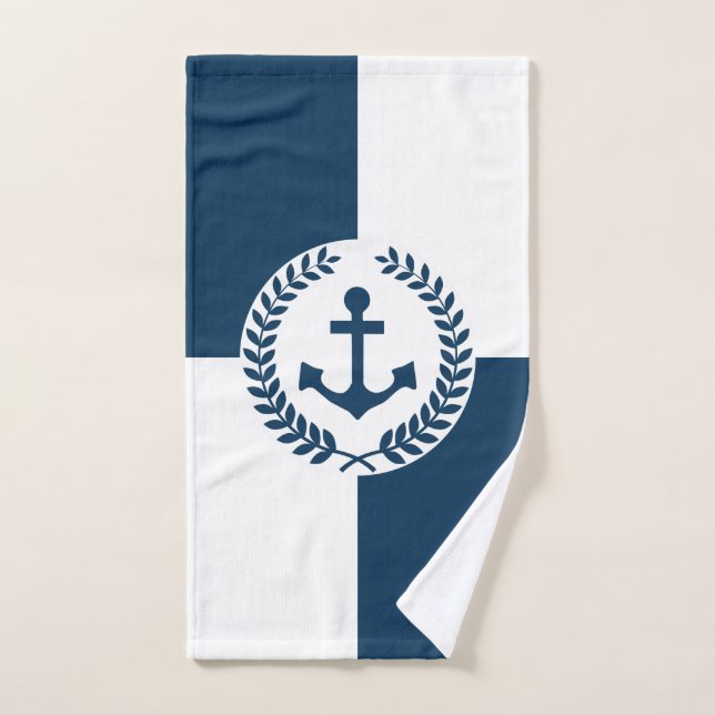 Nautical themed design bath towel set (Hand Towel)
