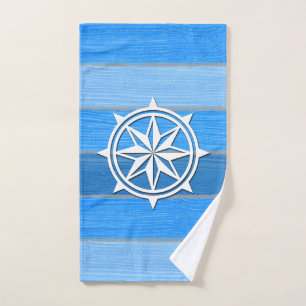 Nautical themed design bath towel set