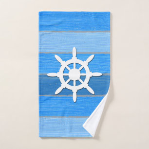 Nautical themed design bath towel set