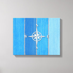 Nautical themed design canvas print