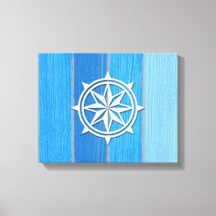 Nautical themed design canvas print