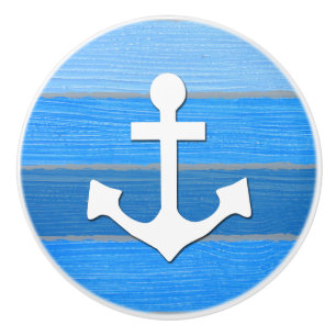 Nautical themed design ceramic knob