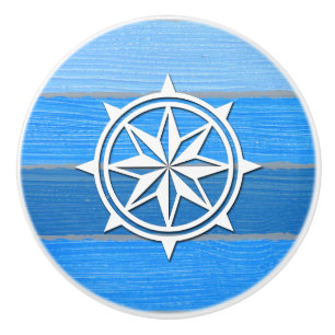 Nautical themed design ceramic knob