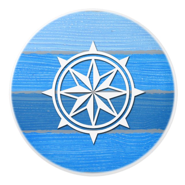 Nautical themed design ceramic knob (Front)