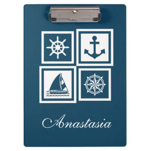 Nautical themed design clipboard