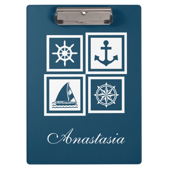 Nautical themed design clipboard (Front)