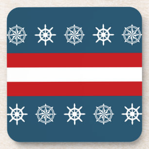 Nautical themed design coaster