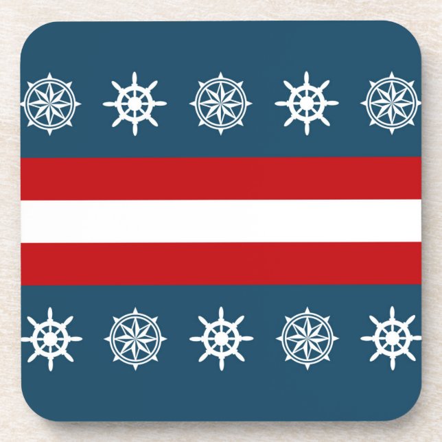 Nautical themed design coaster (Front)