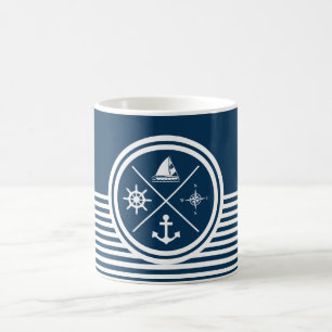 Nautical themed design coffee mug