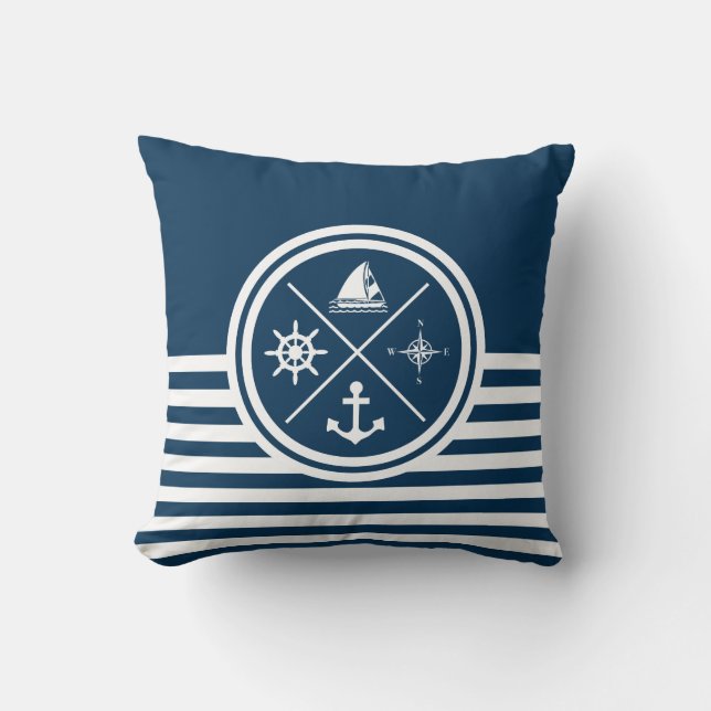 Nautical themed design cushion (Front)