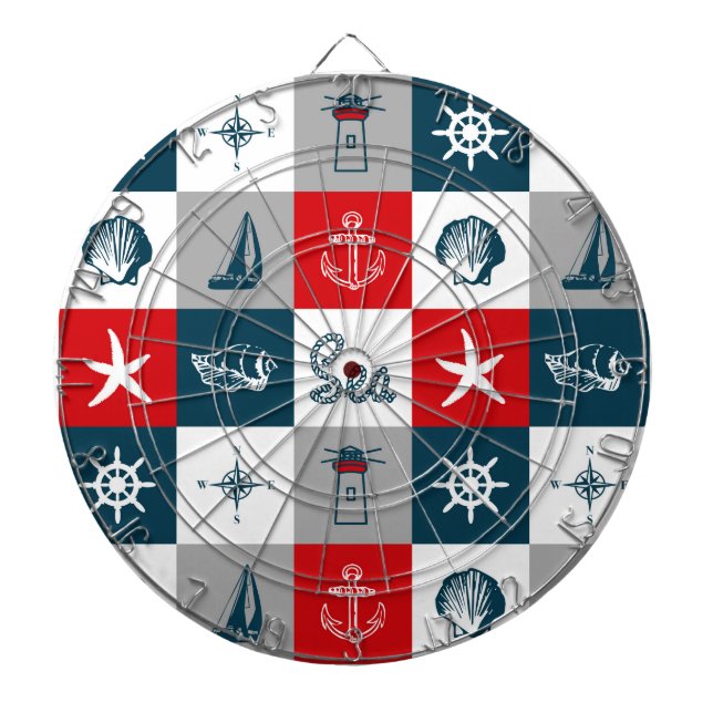 Nautical themed design dartboard (Front)