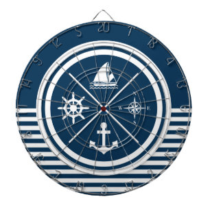 Nautical themed design dartboard