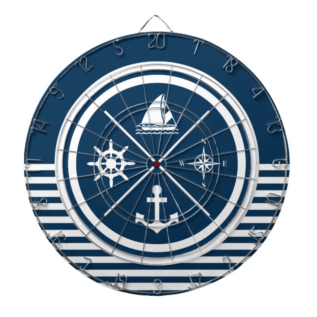 Nautical themed design dartboard (Front)