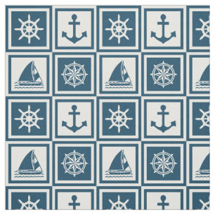 Nautical themed design fabric