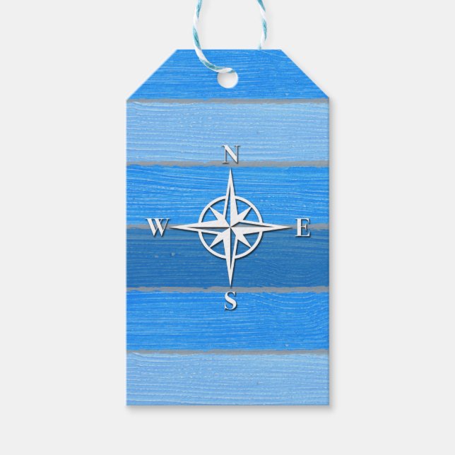Nautical themed design gift tags (Front)