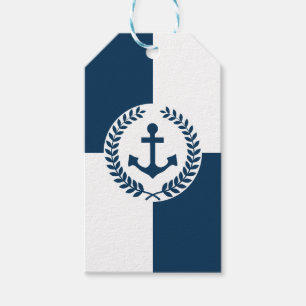 Nautical themed design gift tags