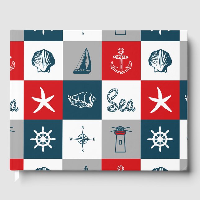 Nautical themed design guest book (Front)