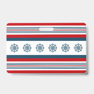 Nautical themed design ID badge