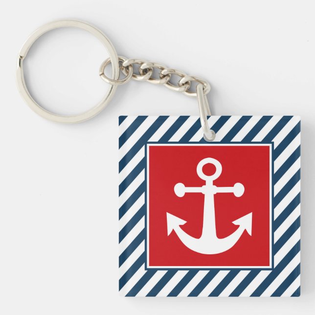 Nautical themed design key ring (Front)