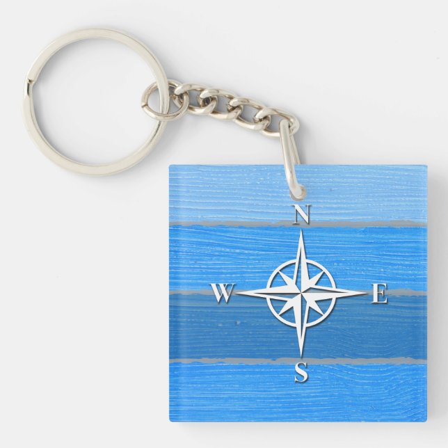Nautical themed design key ring (Front)
