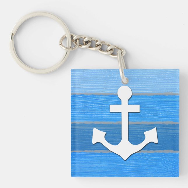 Nautical themed design key ring (Front)