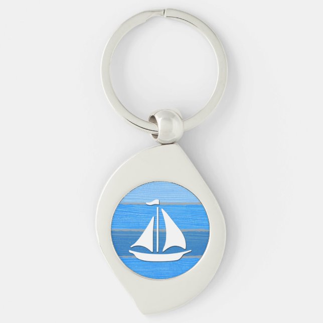 Nautical themed design key ring (Front)