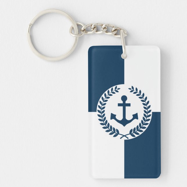 Nautical themed design key ring (Front)