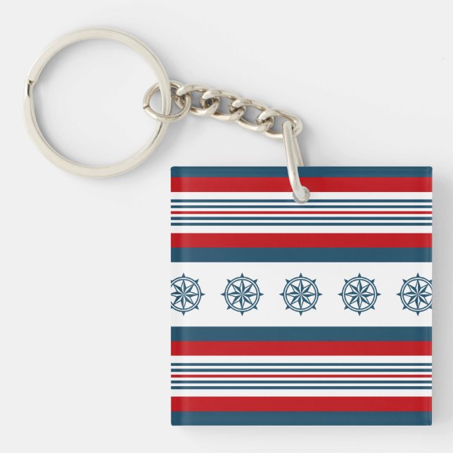 Nautical themed design key ring (Front)