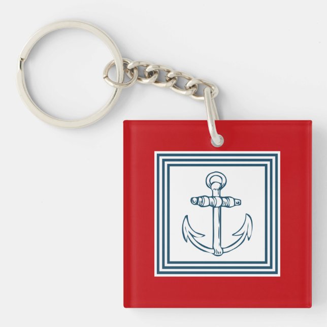 Nautical themed design key ring (Front)