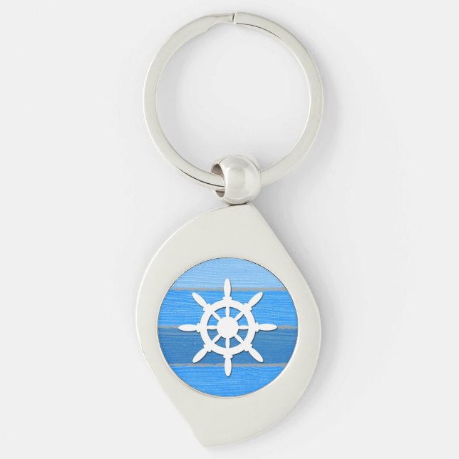 Nautical themed design key ring (Front)
