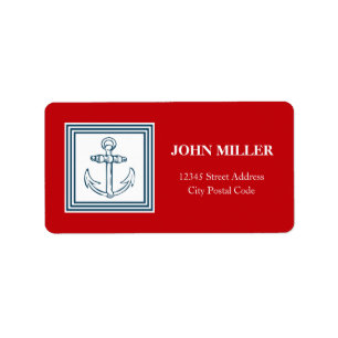 Nautical themed design label
