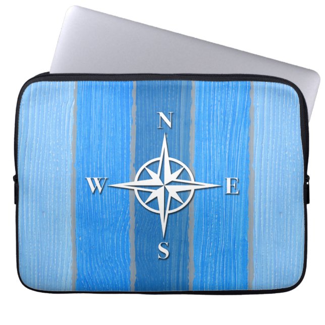 Nautical themed design laptop sleeve (Front)
