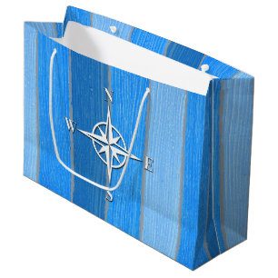 Nautical themed design large gift bag