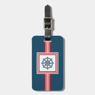 Nautical themed design luggage tag