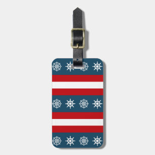 Nautical themed design luggage tag