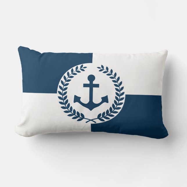 Nautical themed design lumbar cushion (Front)