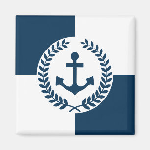Nautical themed design magnet