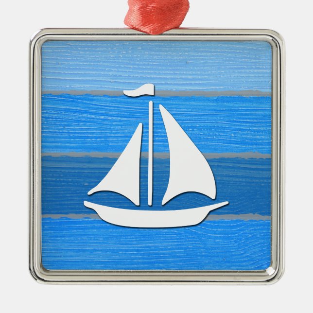 Nautical themed design metal tree decoration (Front)