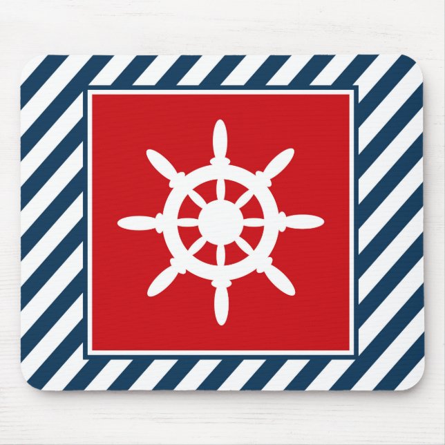 Nautical themed design mouse pad (Front)