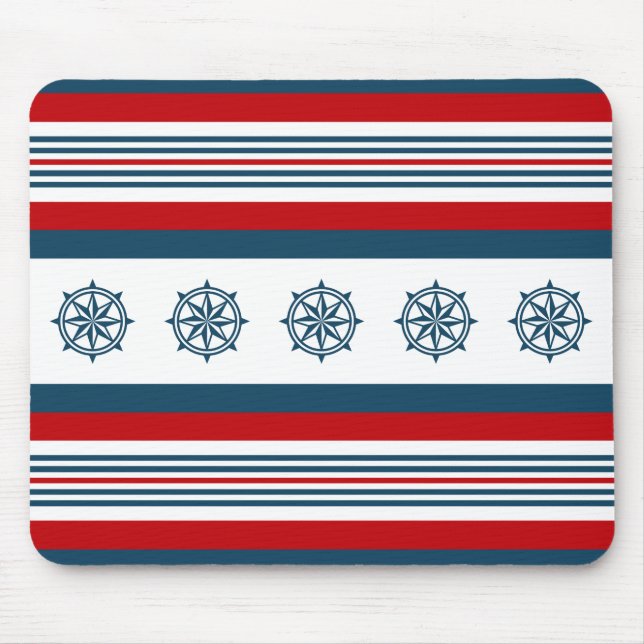 Nautical themed design mouse pad (Front)