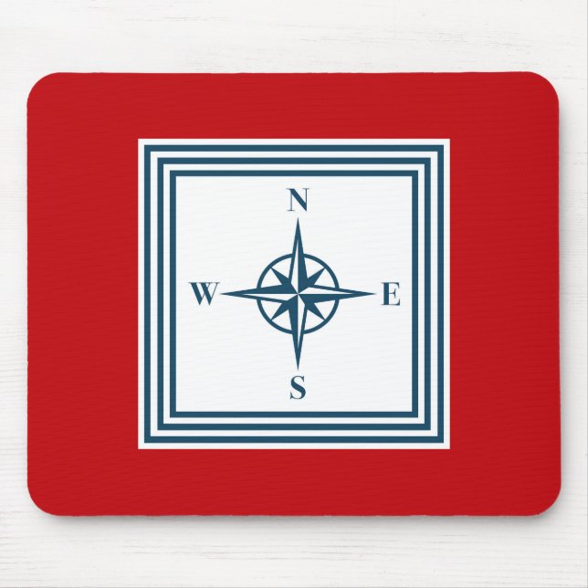 Nautical themed design mouse pad (Front)