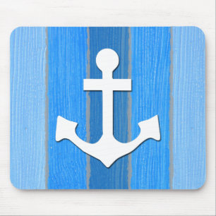 Nautical themed design mouse pad