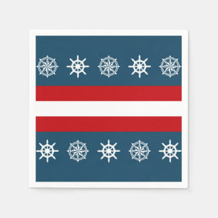 Nautical themed design napkin
