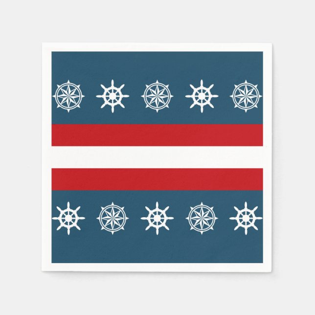 Nautical themed design napkin (Front)
