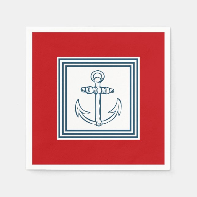 Nautical themed design napkin (Front)