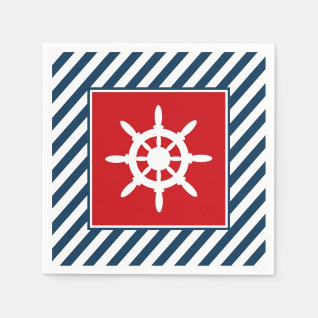 Nautical themed design napkin (Front)