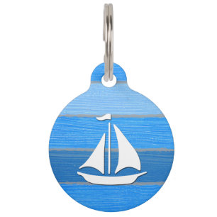 Nautical themed design pet tag